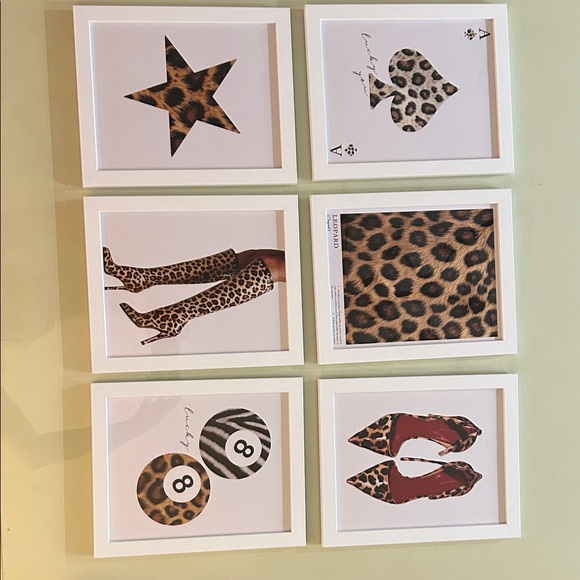Other - Leopard Print Art Set - 6 Pieces